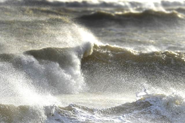 A photo of the sea off the Sussex coast during Storm Eunice in 2022. Photo: Hollie Robards, Iconic Media Group
