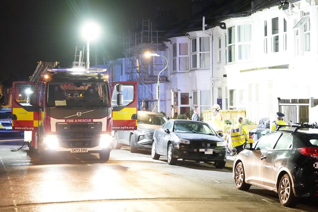 A fire broke out in Wordsworth Street, Hove, on Friday night, April 5