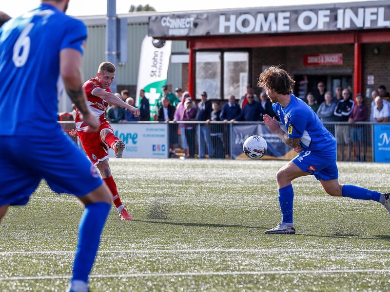 Action from Eastbourne Borough v Truro City in the National League South