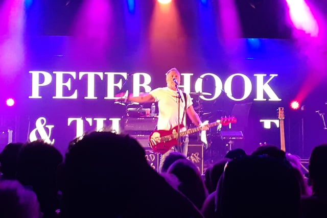 Peter Hook, a founding member of Joy Division and New Order, in action on the Centre stage