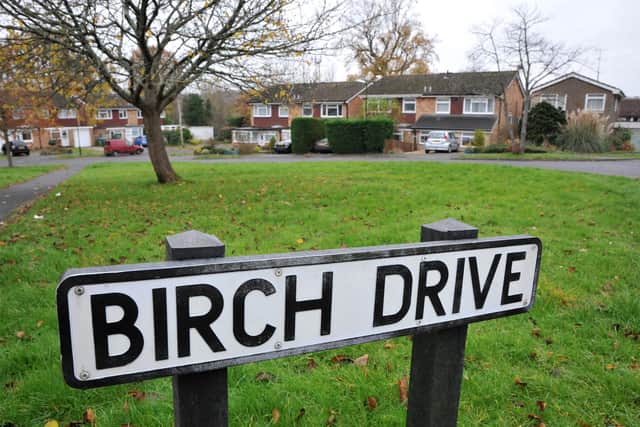 A 'village green' in Birch Drive, Billingshurst, is up for sale - but villagers are determined that the land will not be built upon. Pic S Robards SR2212052