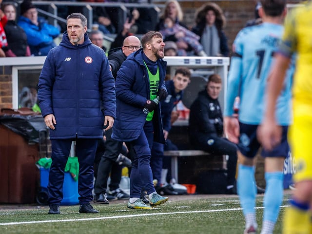 Action from Eastbourne Borough's 3-1 defeat at home to Havant and Waterlooville in National League South