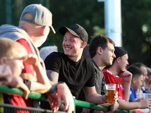 Crawley Town fans enjoy the team's first pre-season friendly, at Three Bridges FC