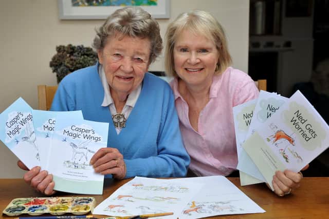 Children's author Suzi Lewis-Barned at her home with her mother and illustrator Ursula Lewis-Barned. Photo: Steve Robards, SR2210312