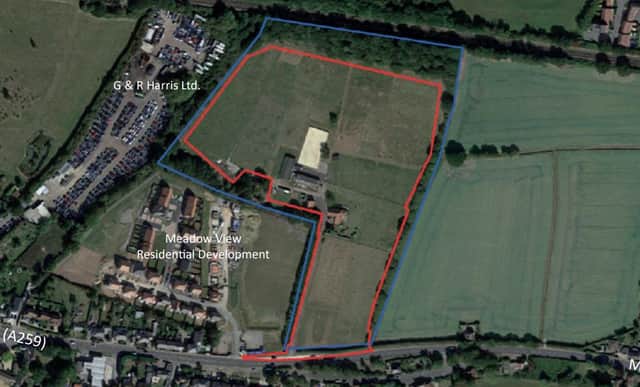 Plans to build 140 homes in Nutbourne have been refused by Chichester District Council. Image: Rego Property Developments Ltd