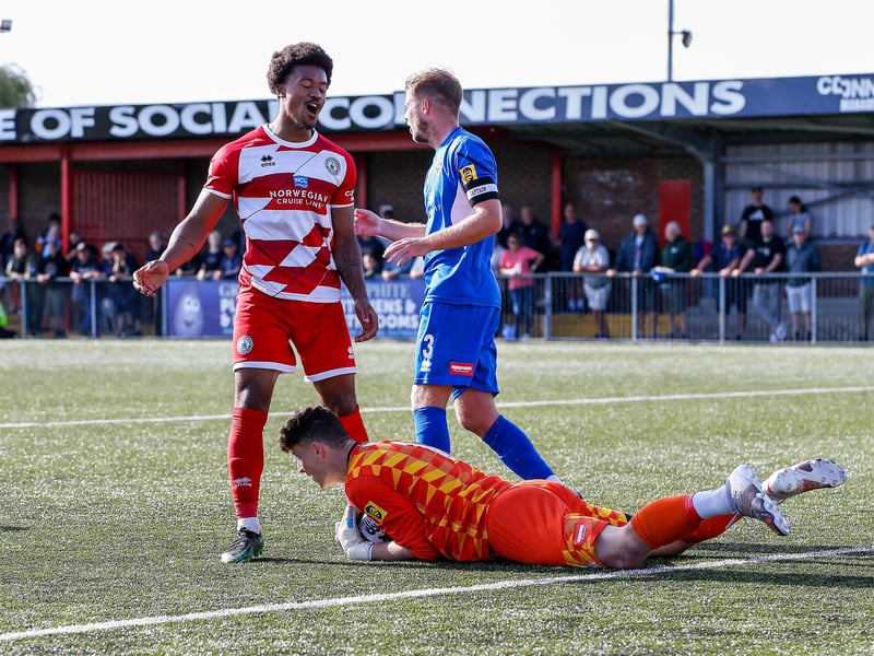 Action from Eastbourne Borough v Truro City in the National League South