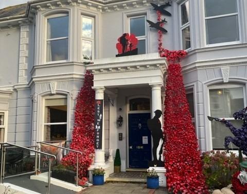 Residents at Avon Manor in Worthing have painted more than 6,000 poppies this year and these have been used to make two cascades, a large poppy, three Spitfires, two soldiers and a horse