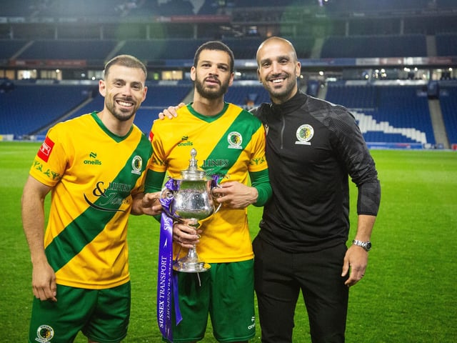 Horsham FC are champions of Sussex again after their last-gasp Sussex Transport Senior Cup final win over Littlehampton Town.