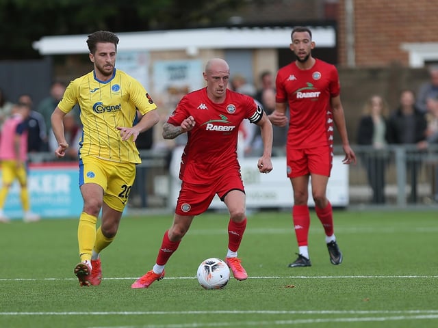 Action from Worthing FC's 1-1 draw with Taunton Town in National League South