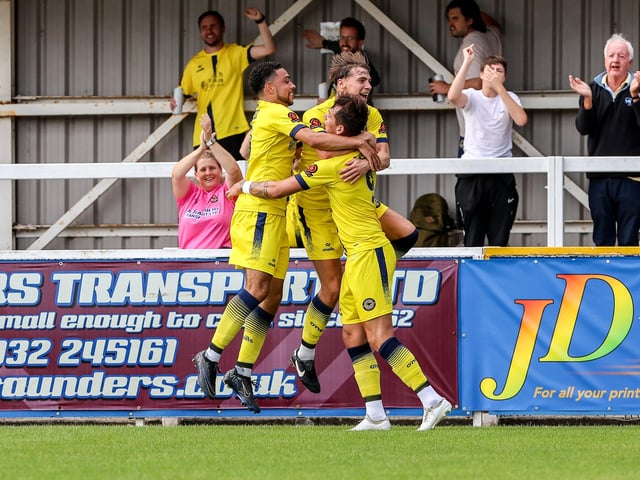 Action from Eastbourne Borough's 1-1 National League South draw at Farnborough