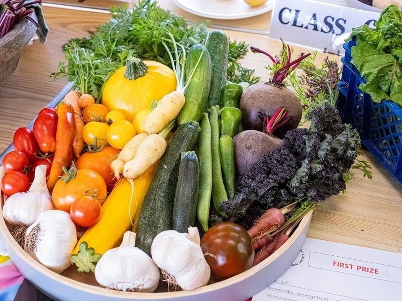 Mixed produce at East Preston and Kingston Horticultural Society’s annual flower show