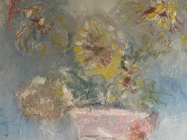 Gentle Flowers, Oil and Watercolour on Canvas © Sarah Money