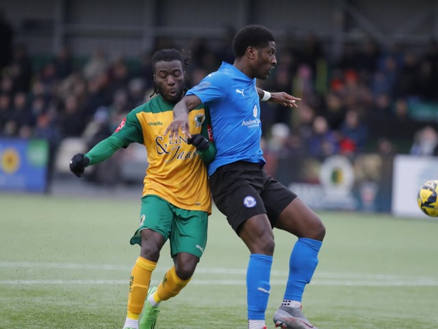 Isthmian Premier action from Horsham's excellent 3-1 home win over play-off chasing Billericay Town on Saturday
