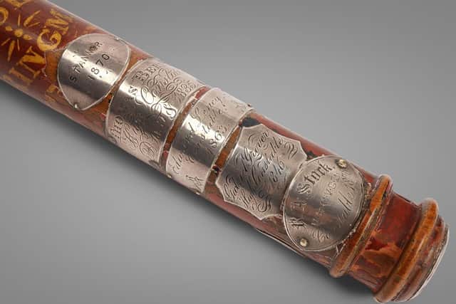A rare William IV turned wooden painted tipstave will be up for sale in an auction on November 2 at Gorringe’s, 15 North Street, in Lewes. Photo: Gorringe’s