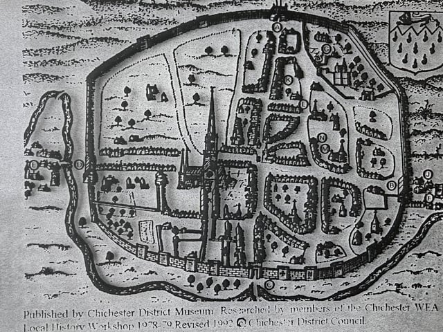 A map of Chichester published by Chichester District Museum