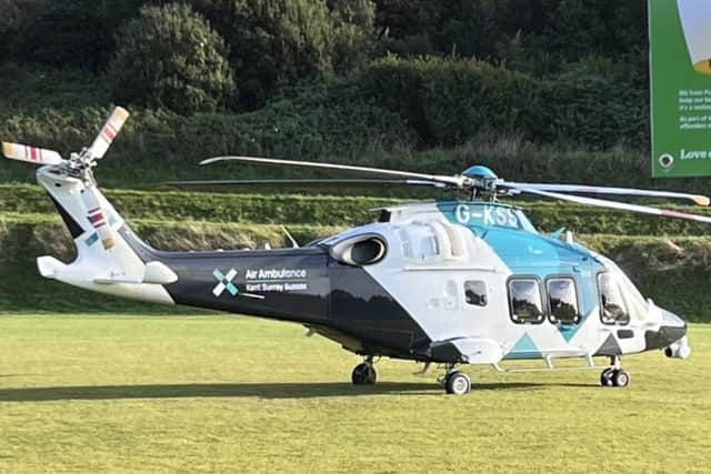 An air ambulance was pictured in the Selborne Road area. Photo: Eddie Mitchell