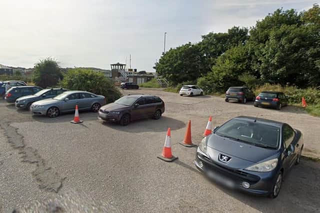 Railway Approach car park at The Marine Workshops, Newhaven, will be closed for several days. Photo: Google Street View