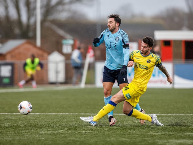 Action from Eastbourne Borough's 3-1 defeat at home to Havant and Waterlooville in National League South