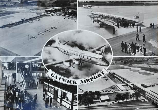 British European Airways planes feature in the Gatwick Airport postcard