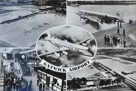 British European Airways planes feature in the Gatwick Airport postcard