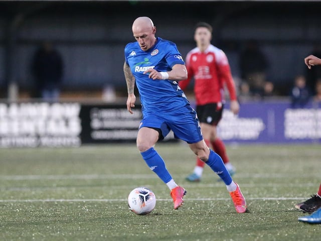 Action from Worthing's 2-0 National South win at Eastbourne Borough