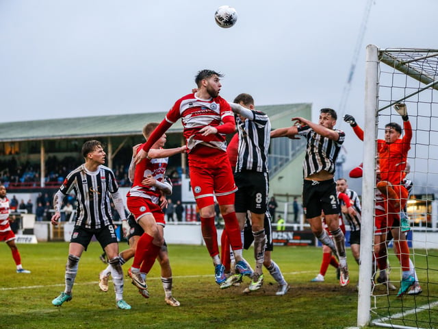 Action from Eastbourne Borough's visit to Bath City in National League South