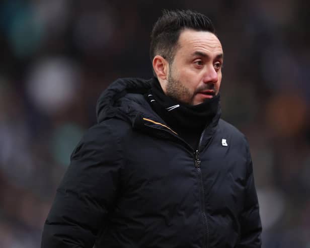 Roberto De Zerbi’s side are also still in the hunt for European football next season in the league. (Photo by Nathan Stirk/Getty Images)