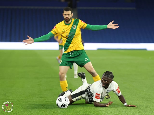 James Hammond’s majestic 95th minute free-kick clinched Horsham FC’s first league and Sussex Transport Senior Cup double in the club’s history.