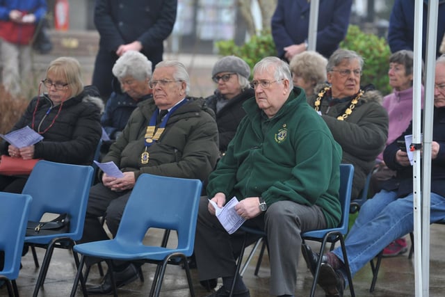 The commemoration service for National Holocaust Memorial Day 2024 at the War Memorial Garden in Burgess Hill, on Monday, January 29