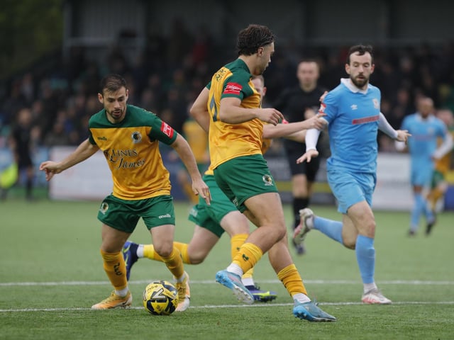 Match action from Horsham's 3-2 win over Potters Bar Town on Saturday