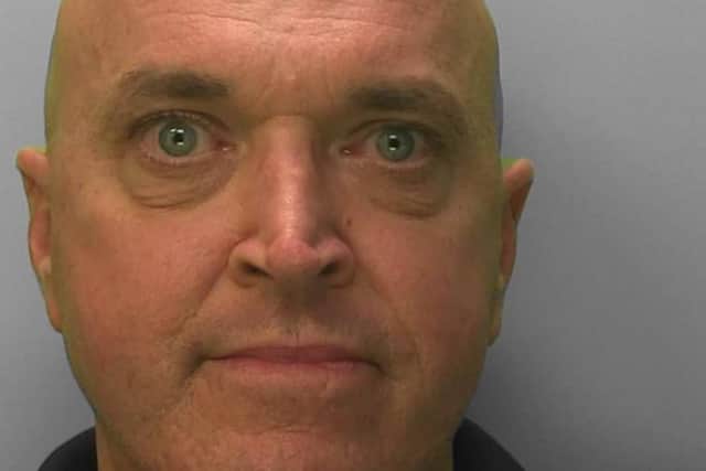 Michael Coburn, 49, of Spitfire Way in Hamble-le-Rice, Hampshire, is beginning a 23-year sentence after being found guilty of committing 19 sexual offences while living in Billingshurst, Sussex Police has reported. Picture courtesy of Sussex Police