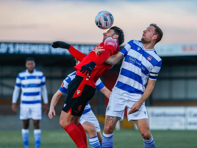 Action from Eastbourne Borough's draw at home to Oxford City in National League South