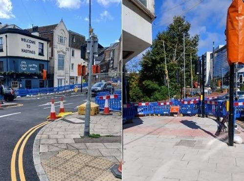 The work is being carried out at the junction of Devonshire Road, Havelock Road, Cornwallis Terrace and Station Approach. Pic: East Sussex Highways