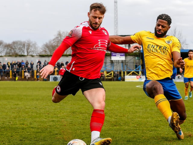 Eastbourne Borough recovered from 2-1 down at half-time to win 3-2 at St Albans City. Picture by Lydia Redman