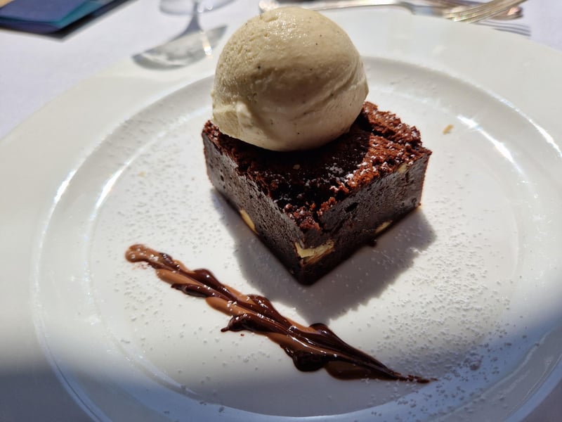 Triple chocolate brownie