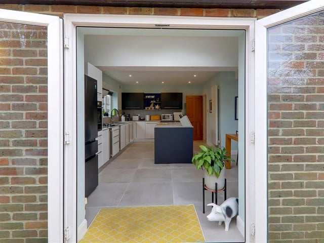This impressive three-bedroom house close to the beach in Goring has a feature family room with part-vaulted ceiling