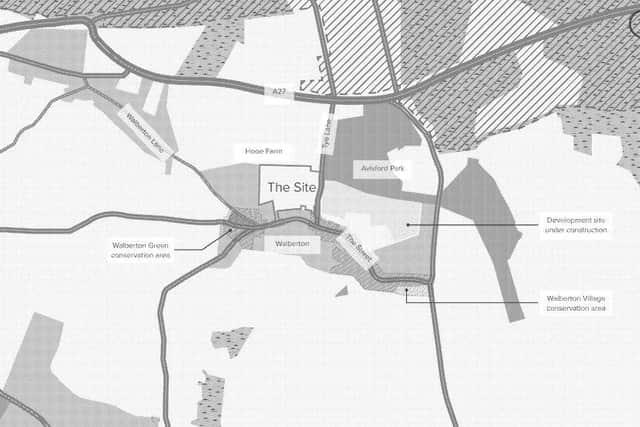 Proposed development site in Walberton