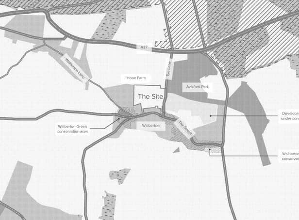 Proposed development site in Walberton
