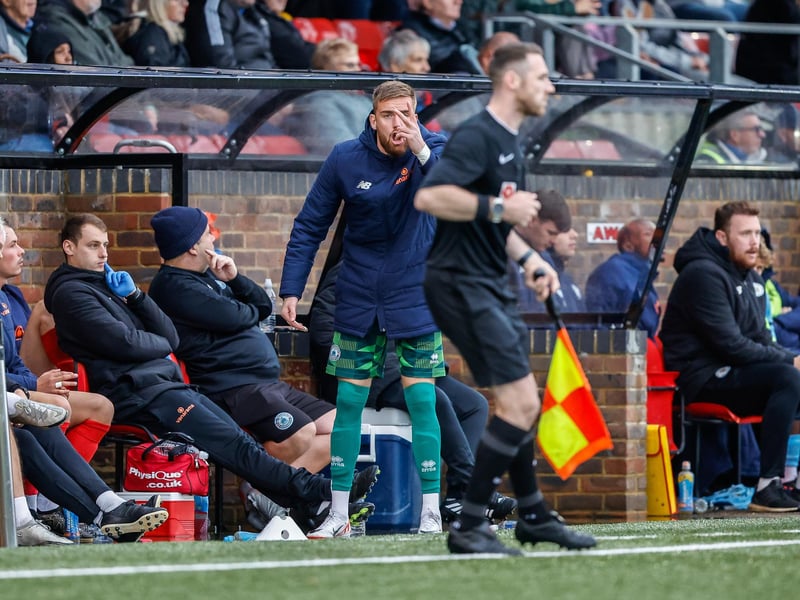 Action from Eastbourne Borough v Slough in National League South