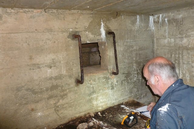 Inside the The Type 26 pillbox on Ferring seafront -- one of the best preserved nationally