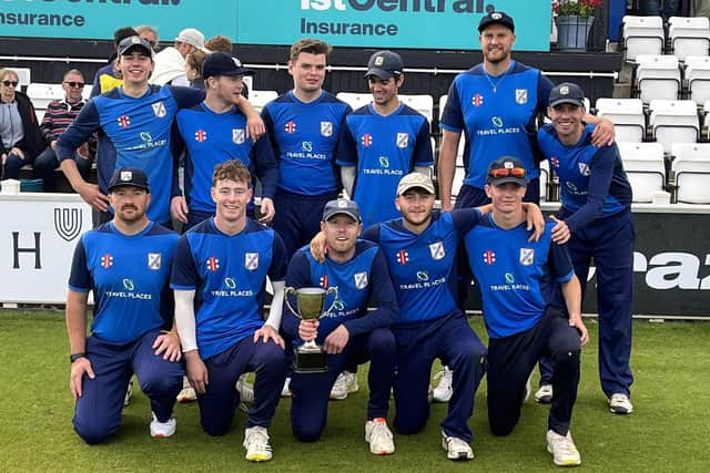 Middleton CC seconds with the trophy at Hove | Picture: Sussex Cricket League