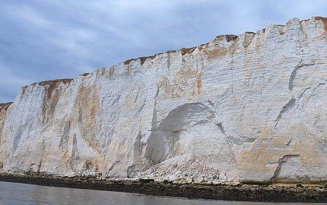 There have been reports of a cliff fall between Seaford Head and Hope Gap, which has created a recess of about 15 to 18 feet.