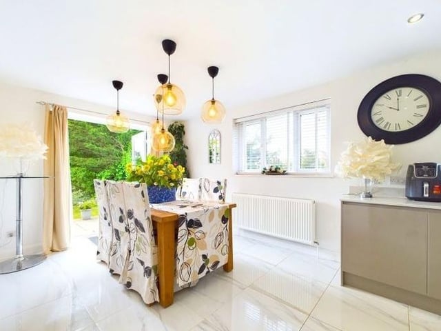 The dining area is perfect for family meals
