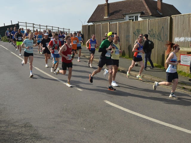 Action in the 2026 Hastings Half Marathon