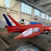 The Folland Gnat Tl XR571 is being prepared for its journey to Tangmere.