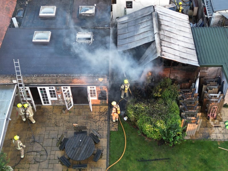 West Sussex Fire and Rescue Service reported at 6.20am that it was ‘dealing with a fire’ at The Windmill Inn, Mill Lane in Rustington.