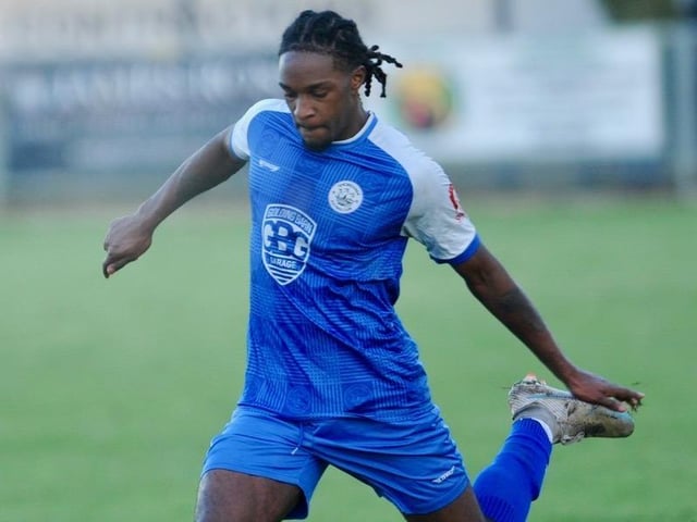 Action from Shoreham's win over AFC Varndeanians in the SCFL premier division