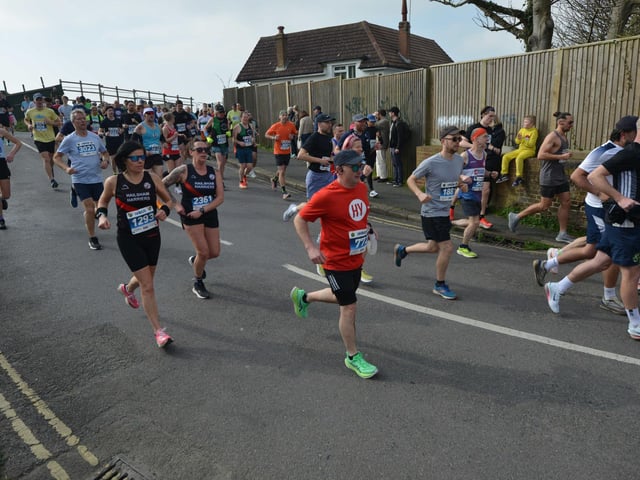 Action in the 2026 Hastings Half Marathon