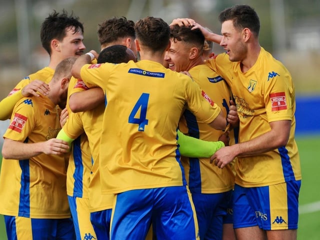 Action and goal celebration's from Lancing's win over Three Bridges