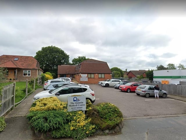 The Quintin Medical Centre in Hawkswood Road, Hailsham was recorded as having 11,478 patients and the full-time equivalent of 3.3 GPs, meaning it has 3,480 patients per GP.